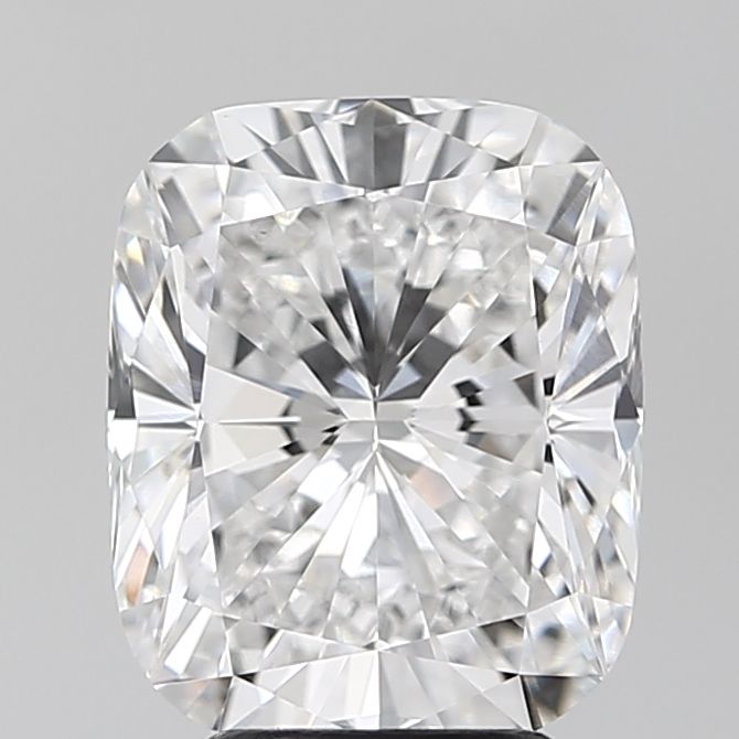 4.03 Carat Cushion Lab Diamond with  Cut Diamond in 14KT  view 1
