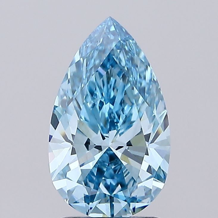 1.71 Carat Pear Lab Diamond with  Cut Diamond in 14KT  view 1

