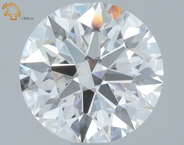 2.1 Carat Round Lab Diamond with  Cut Diamond in 14KT  view 1
