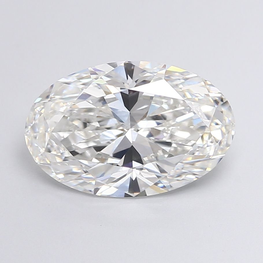 8.27 Carat Oval Lab Diamond with  Cut Diamond in 14KT  view 1
