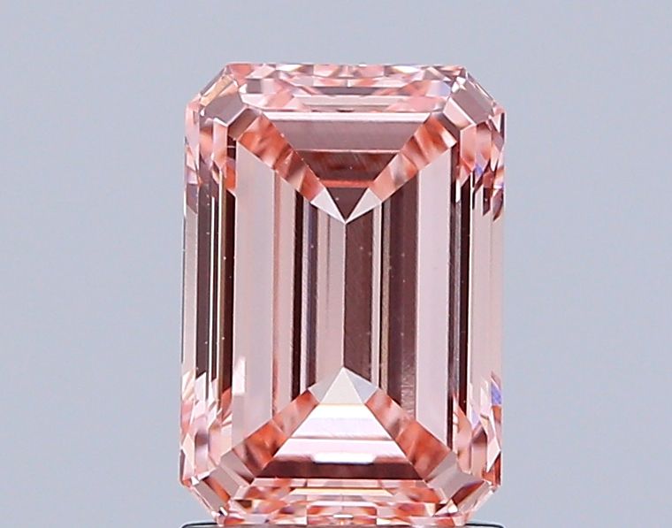 1.78 Carat Emerald Lab Diamond with  Cut Diamond in 14KT  view 1
