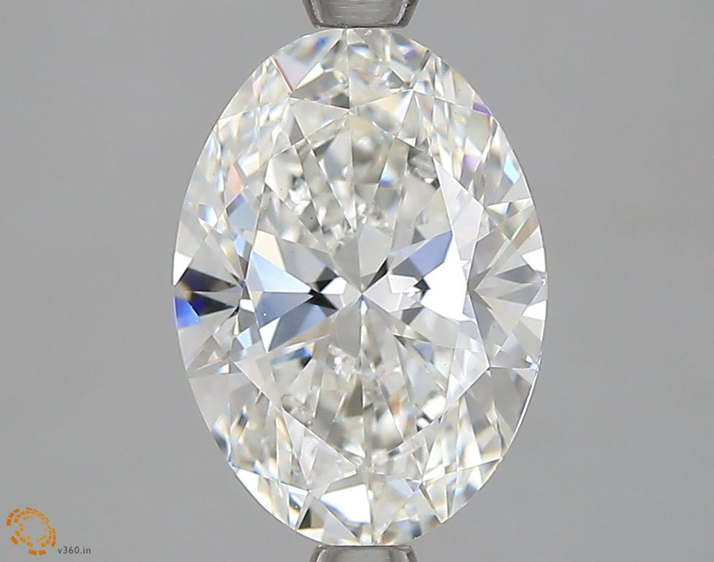 2.5 Carat Oval Lab Diamond with  Cut Diamond in 14KT  view 1
