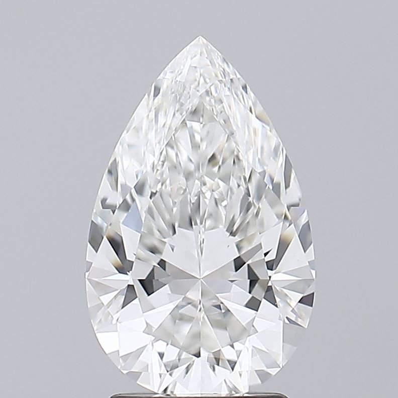 2.4 Carat Pear Lab Diamond with  Cut Diamond in 14KT  view 1
