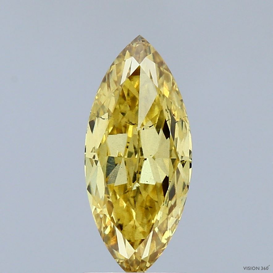 1.77 Carat Marquise Lab Diamond with  Cut Diamond in 14KT  view 1
