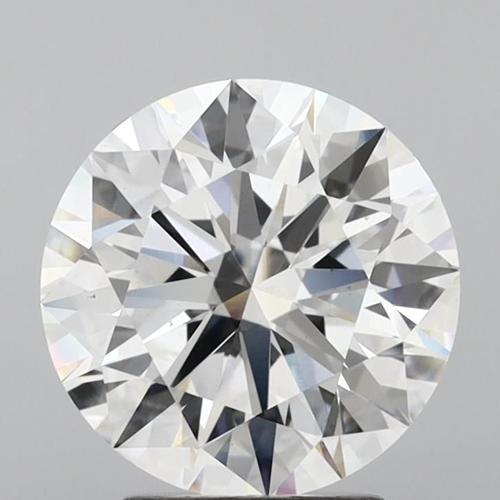 3.94 Carat Round Lab Diamond with  Cut Diamond in 14KT  view 1
