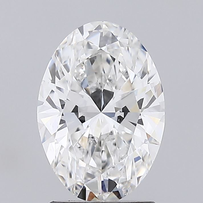 1.59 Carat Oval Lab Diamond with  Cut Diamond in 14KT  view 1
