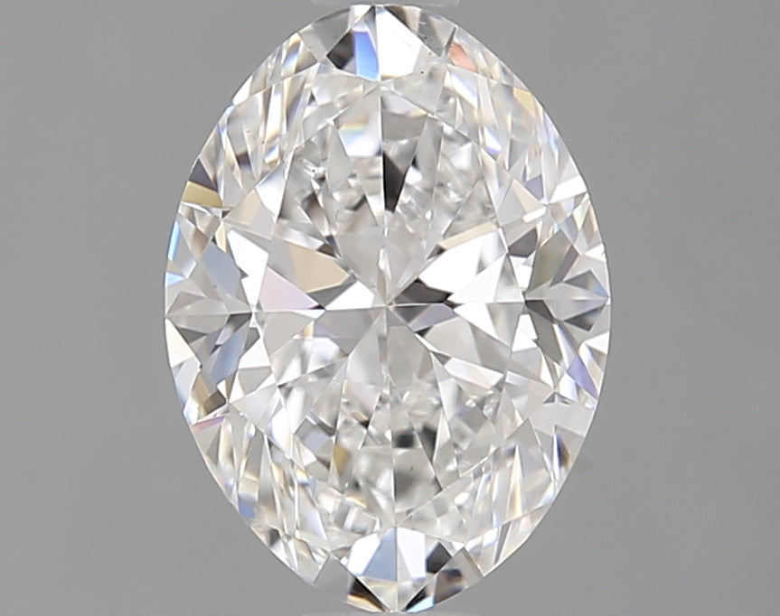 1.0 Carat Oval Natural Diamond with  Cut Diamond in 14KT  view 1
