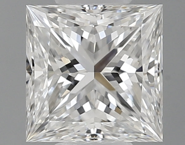 0.5 Carat Princess Natural Diamond with  Cut Diamond in 14KT  view 1
