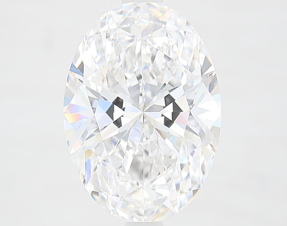 3.5 Carat Oval Lab Diamond with  Cut Diamond in 14KT  view 1
