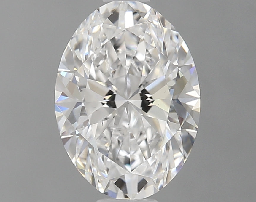 0.9 Carat Oval Natural Diamond with  Cut Diamond in 14KT  view 1
