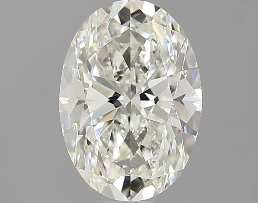 1.71 Carat Oval Natural Diamond with  Cut Diamond in 14KT  view 1
