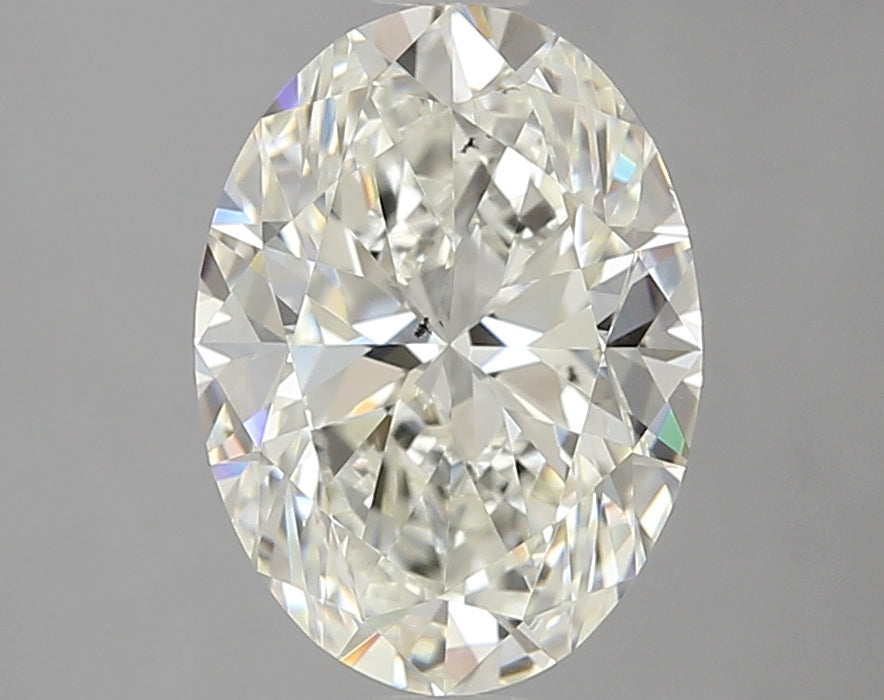 2.0 Carat Oval Natural Diamond with  Cut Diamond in 14KT  view 1
