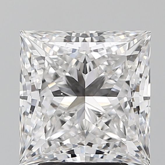 3.24 Carat Princess Lab Diamond with  Cut Diamond in 14KT  view 1
