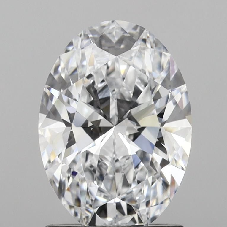 1.56 Carat Oval Lab Diamond with  Cut Diamond in 14KT  view 1
