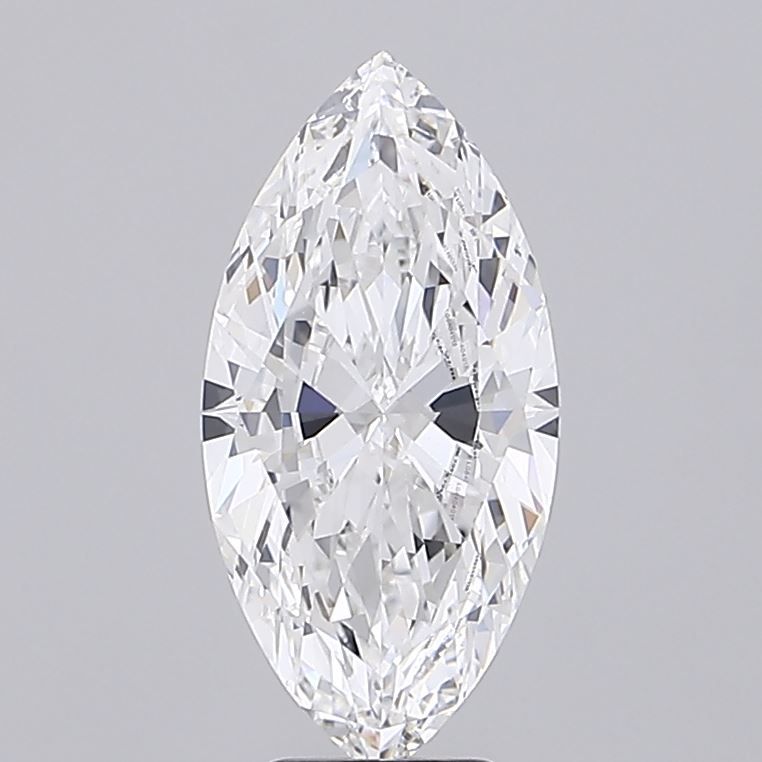 5.03 Carat Marquise Lab Diamond with  Cut Diamond in 14KT  view 1
