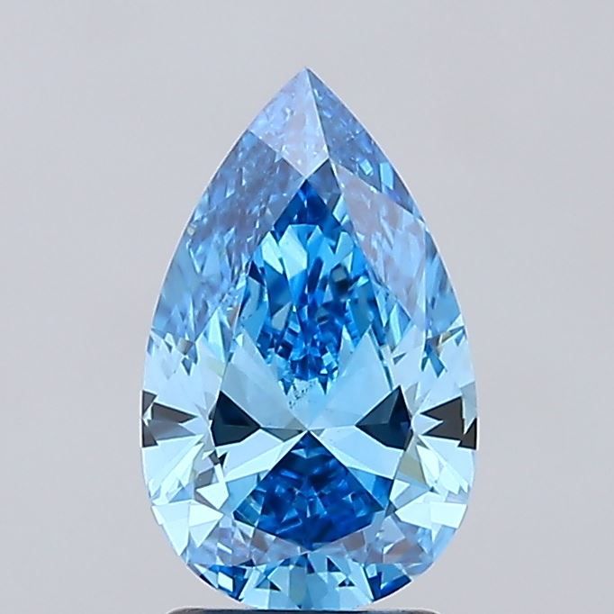 2.02 Carat Pear Lab Diamond with  Cut Diamond in 14KT  view 1
