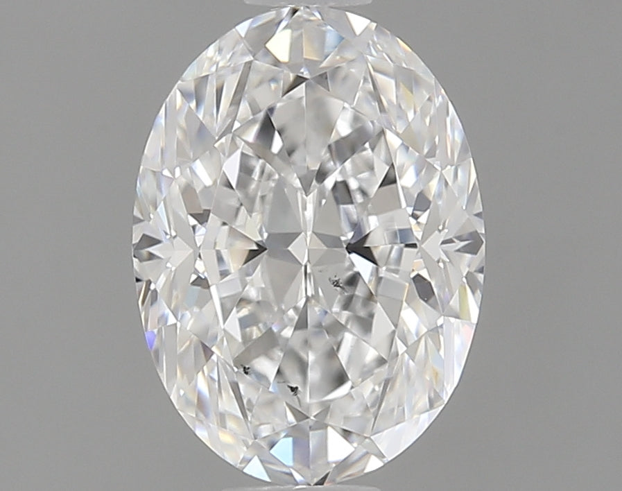 1.5 Carat Oval Natural Diamond with  Cut Diamond in 14KT  view 1
