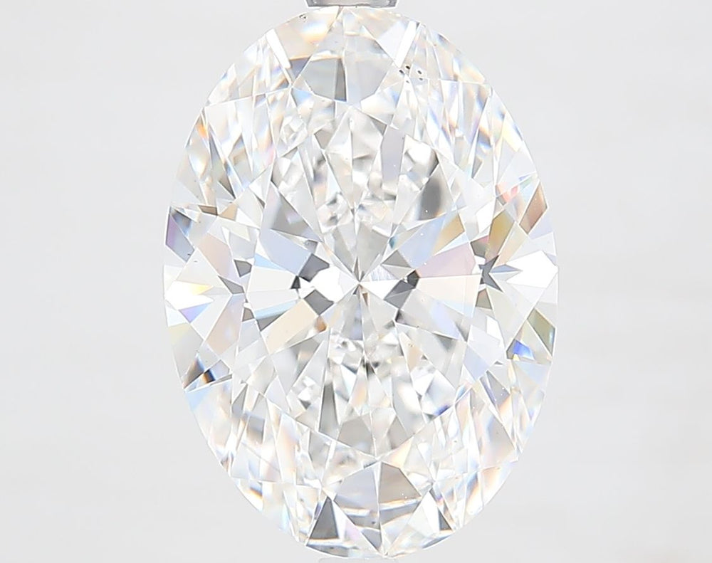 4.51 Carat Oval Lab Diamond with  Cut Diamond in 14KT  view 1
