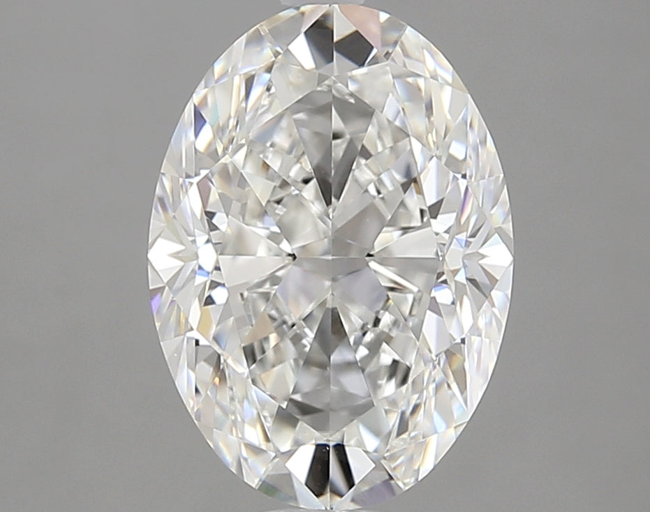 2.53 Carat Oval Natural Diamond with  Cut Diamond in 14KT  view 1
