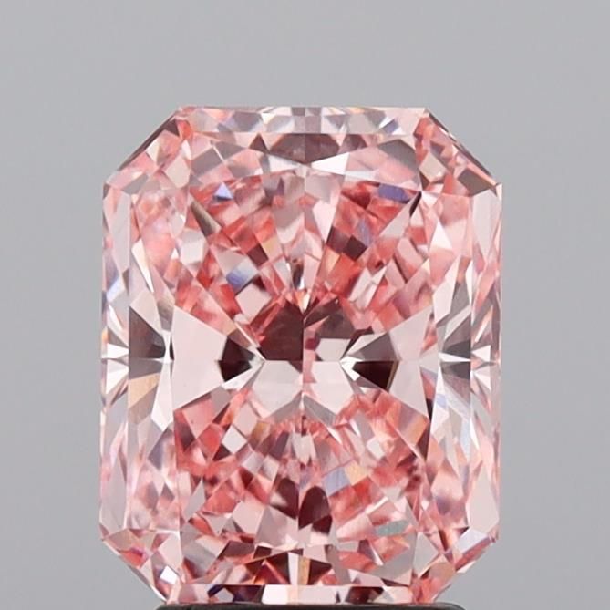 3.01 Carat Radiant Lab Diamond with  Cut Diamond in 14KT  view 1
