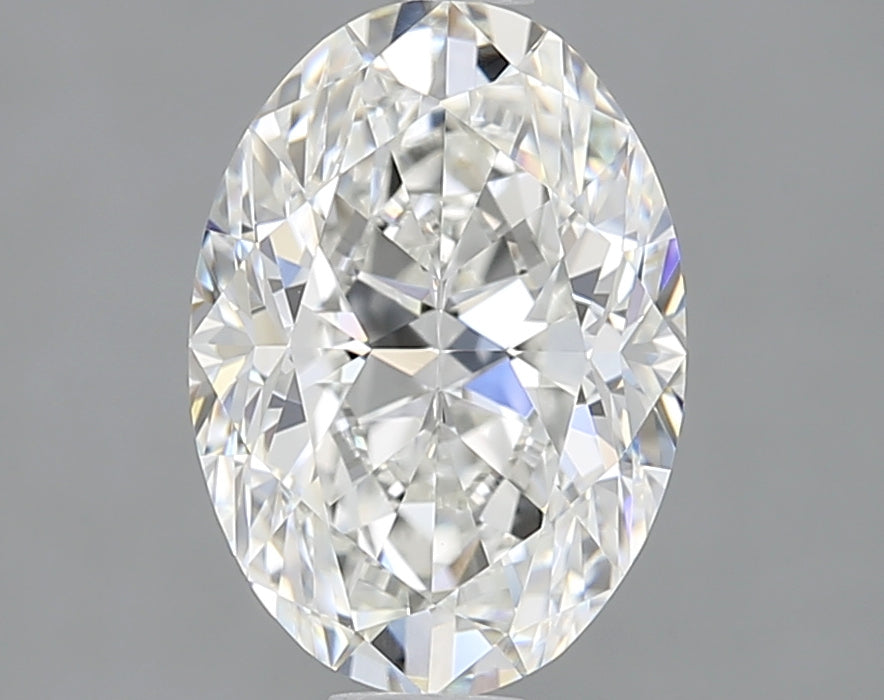 1.72 Carat Oval Natural Diamond with  Cut Diamond in 14KT  view 1
