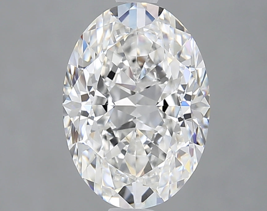 2.01 Carat Oval Natural Diamond with  Cut Diamond in 14KT  view 1
