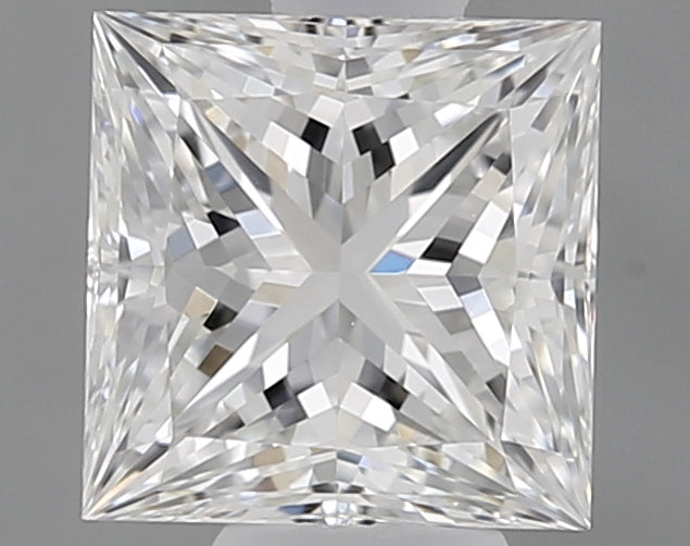 0.53 Carat Princess Natural Diamond with  Cut Diamond in 14KT  view 1
