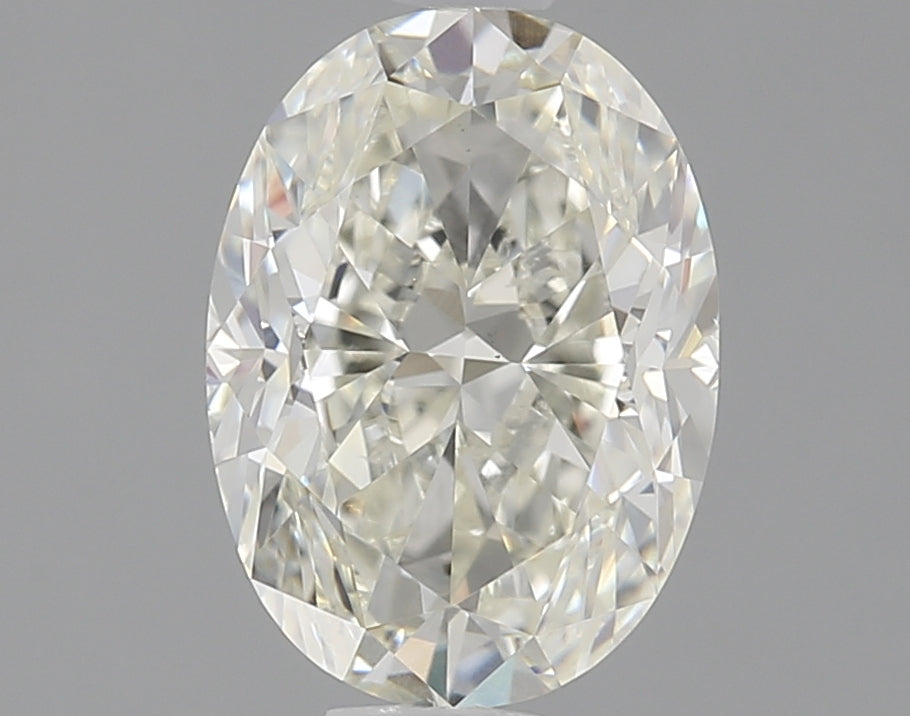 1.5 Carat Oval Natural Diamond with  Cut Diamond in 14KT  view 1
