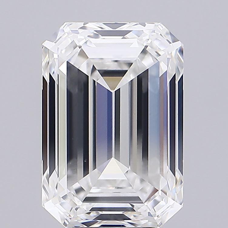 5.75 Carat Emerald Lab Diamond with  Cut Diamond in 14KT  view 1
