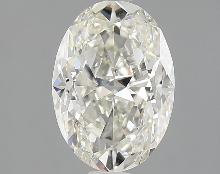 2.0 Carat Oval Natural Diamond with  Cut Diamond in 14KT  view 1
