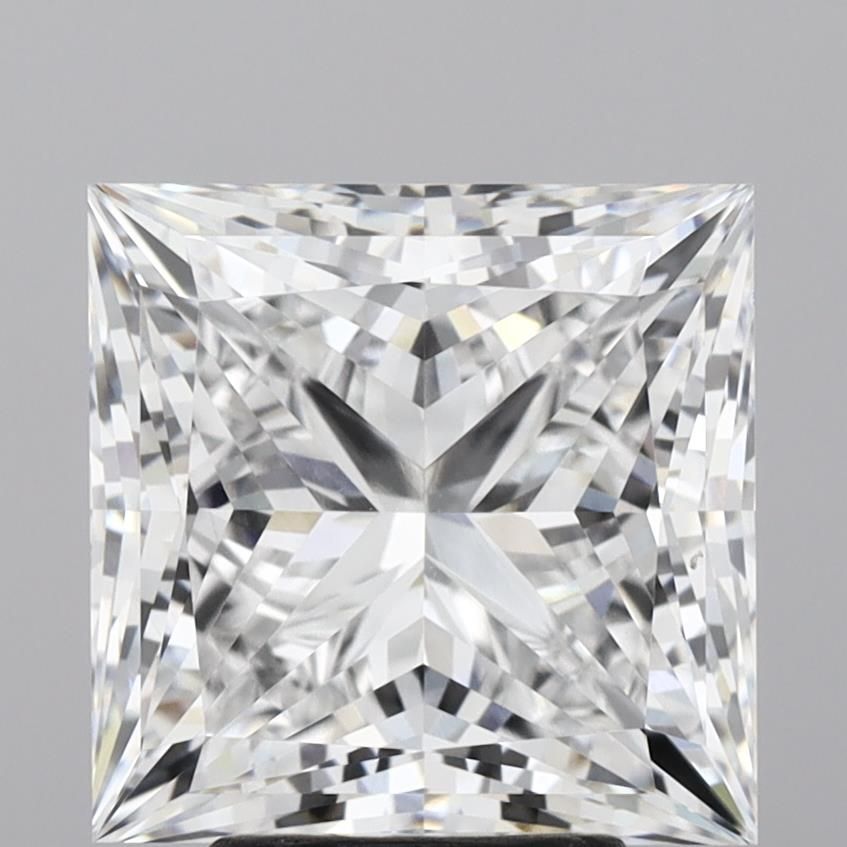 5.07 Carat Princess Lab Diamond with  Cut Diamond in 14KT  view 1
