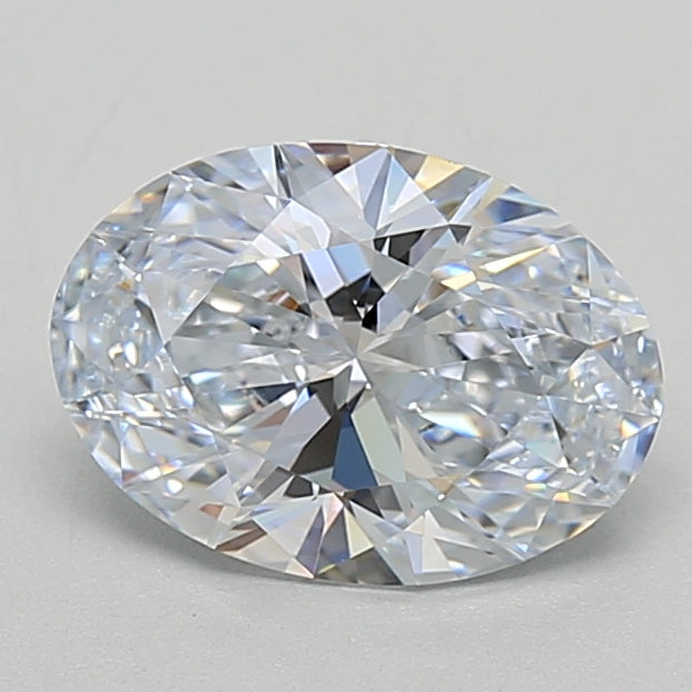 2.07 Carat Oval Lab Diamond with  Cut Diamond in 14KT  view 1
