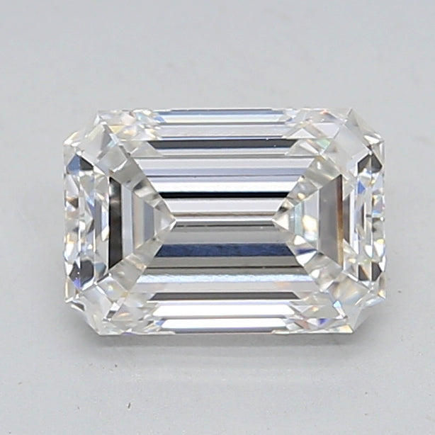 2.01 Carat Emerald Lab Diamond with  Cut Diamond in 14KT  view 1
