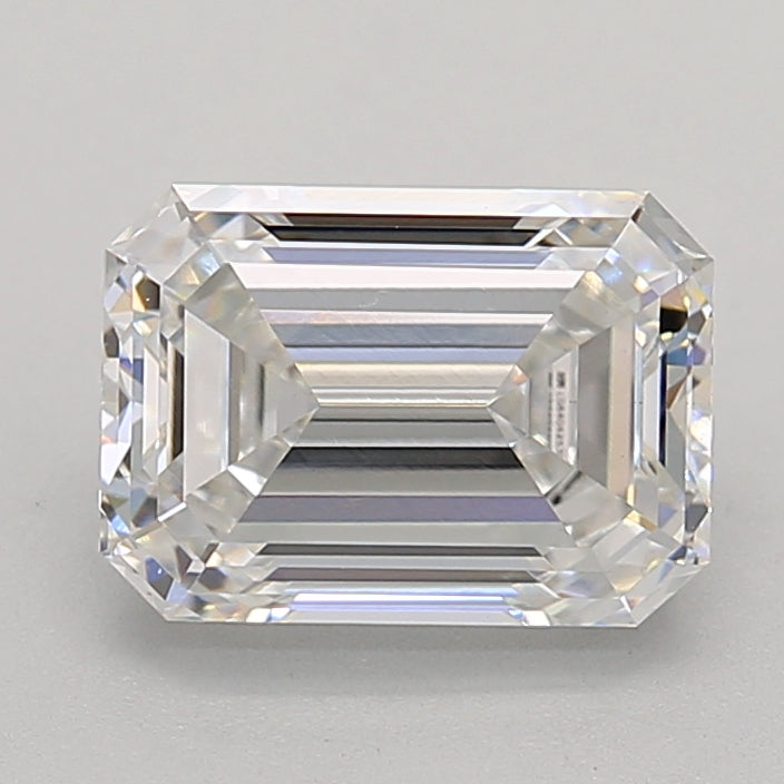 2.09 Carat Emerald Lab Diamond with  Cut Diamond in 14KT  view 1
