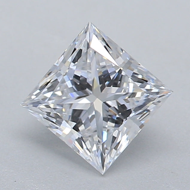 0.52 Carat Princess Lab Diamond with  Cut Diamond in 14KT  view 1
