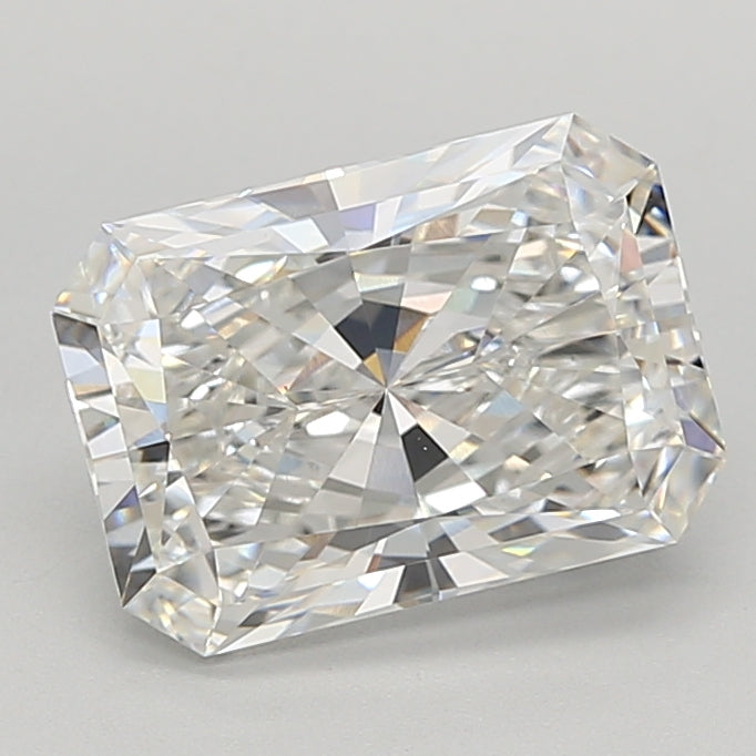 3.09 Carat Radiant Lab Diamond with  Cut Diamond in 14KT  view 1
