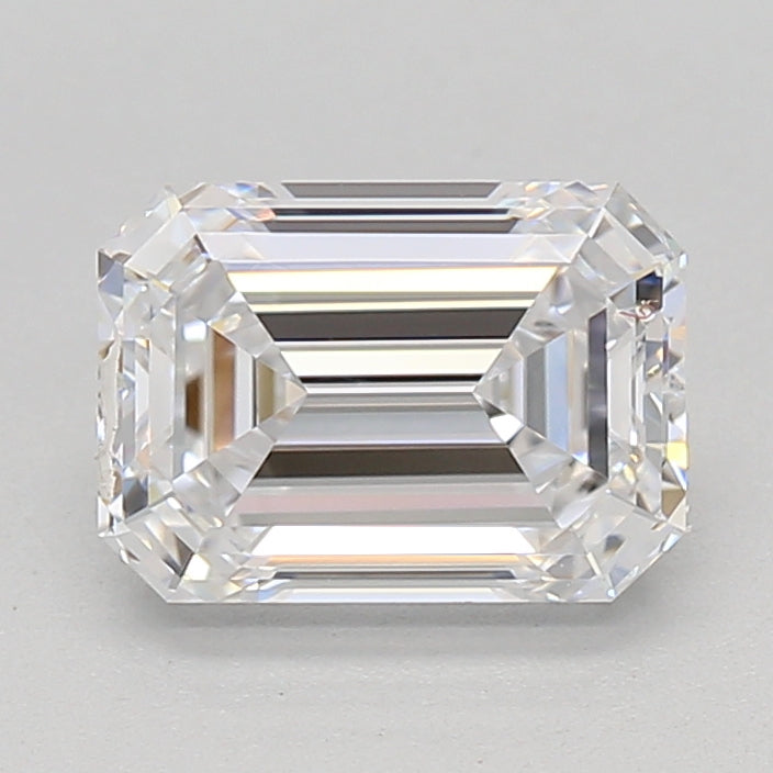1.05 Carat Emerald Lab Diamond with  Cut Diamond in 14KT  view 1
