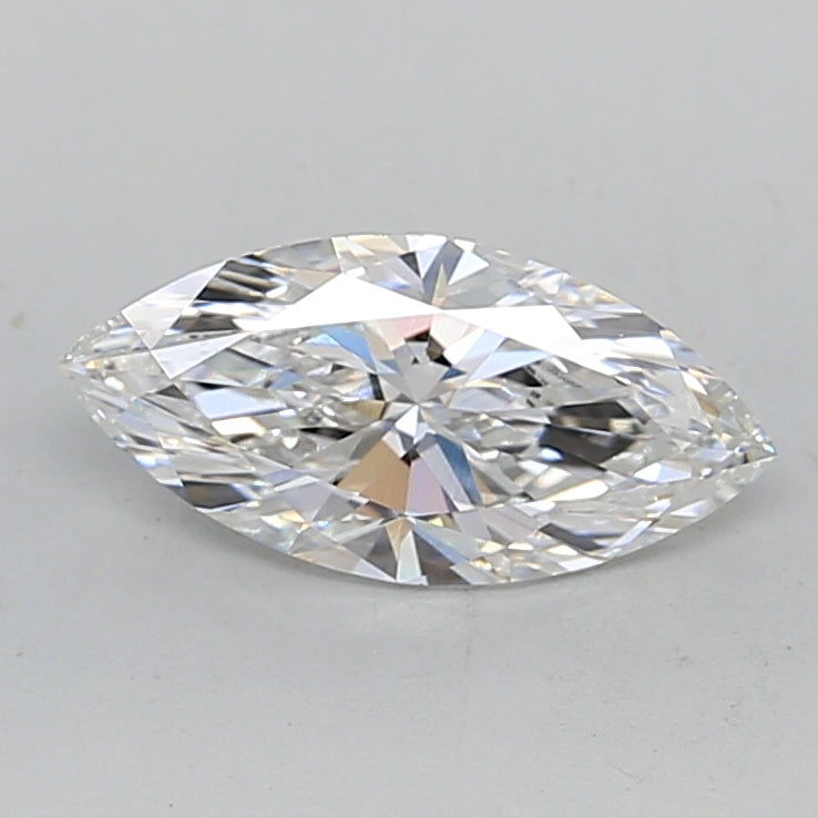 1.55 Carat Marquise Lab Diamond with  Cut Diamond in 14KT  view 1
