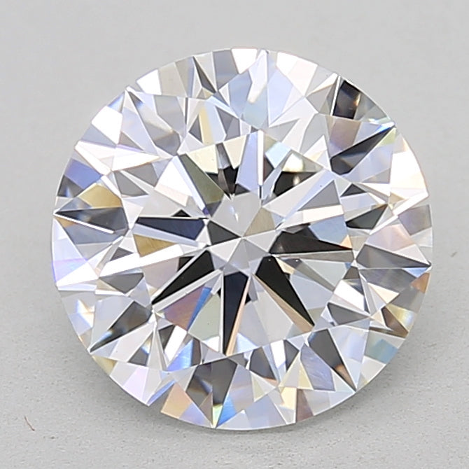 3.98 Carat Round Lab Diamond with  Cut Diamond in 14KT  view 1
