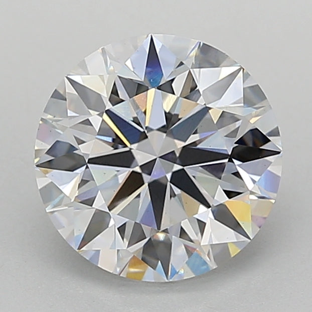 2.96 Carat Round Lab Diamond with  Cut Diamond in 14KT  view 1
