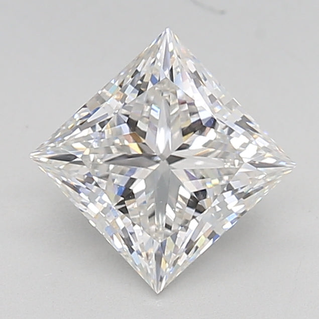 2.06 Carat Princess Lab Diamond with  Cut Diamond in 14KT  view 1
