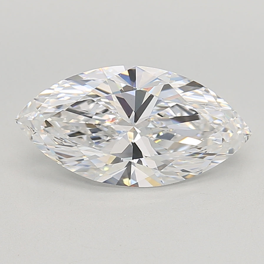 3.1 Carat Marquise Lab Diamond with  Cut Diamond in 14KT  view 1
