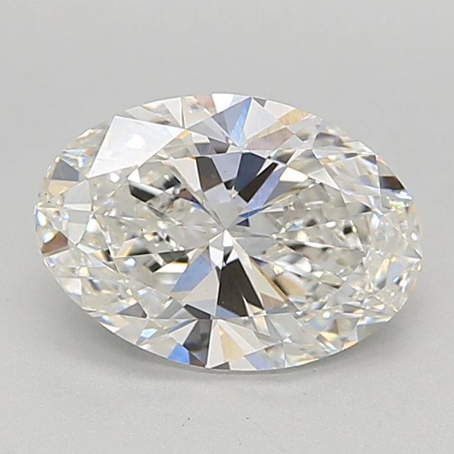 2.18 Carat Oval Lab Diamond with  Cut Diamond in 14KT  view 1
