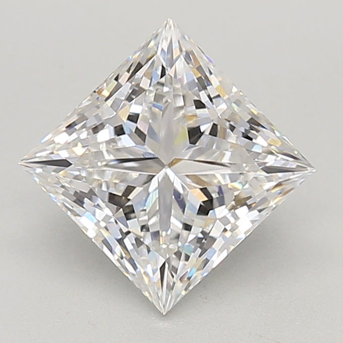 3.0 Carat Princess Lab Diamond with  Cut Diamond in 14KT  view 1
