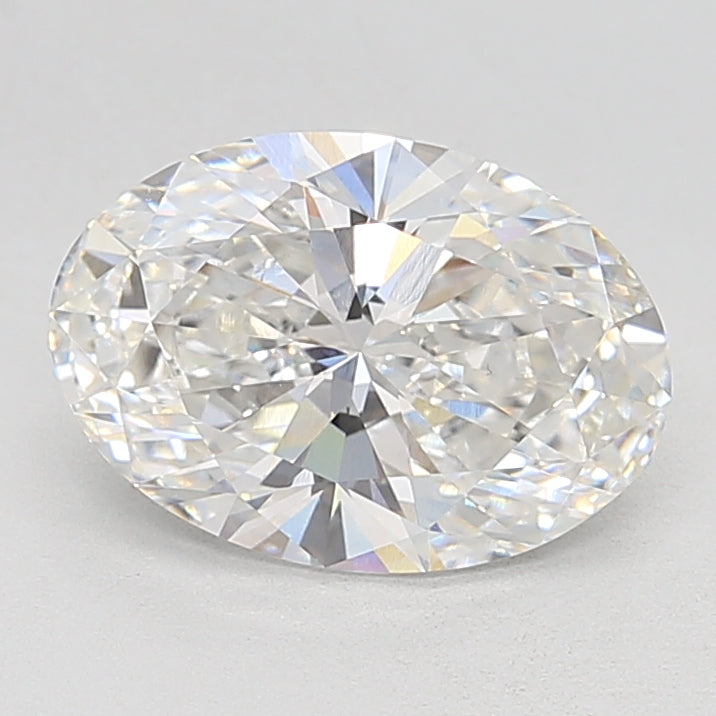 3.06 Carat Oval Lab Diamond with  Cut Diamond in 14KT  view 1
