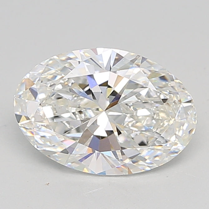 2.38 Carat Oval Lab Diamond with  Cut Diamond in 14KT  view 1
