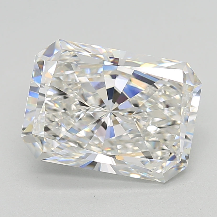 4.99 Carat Radiant Lab Diamond with  Cut Diamond in 14KT  view 1
