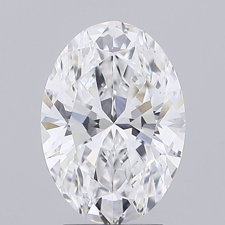2.53 Carat Oval Lab Diamond with  Cut Diamond in 14KT  view 1
