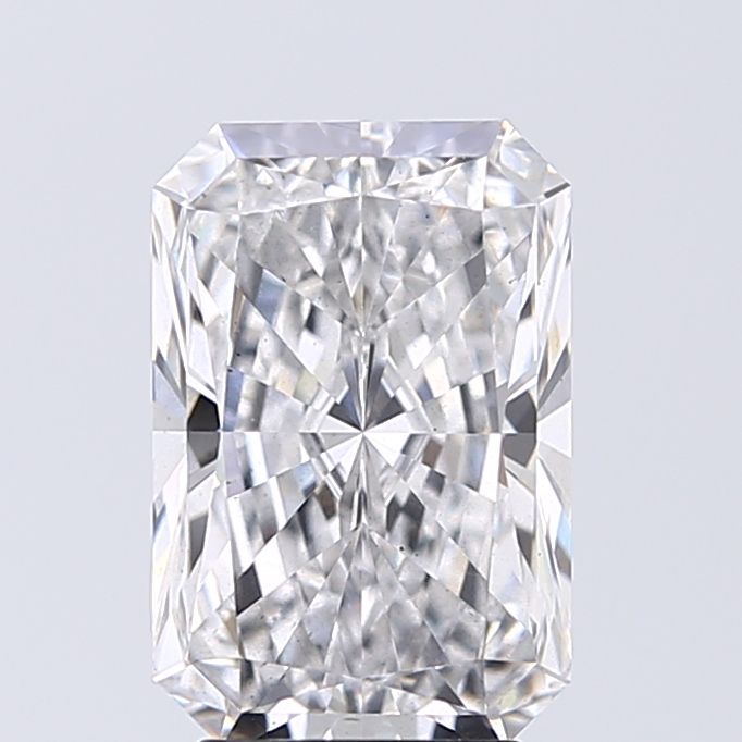 3.01 Carat Radiant Lab Diamond with  Cut Diamond in 14KT  view 1
