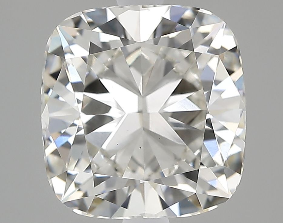3.03 Carat Cushion Lab Diamond with  Cut Diamond in 14KT  view 1
